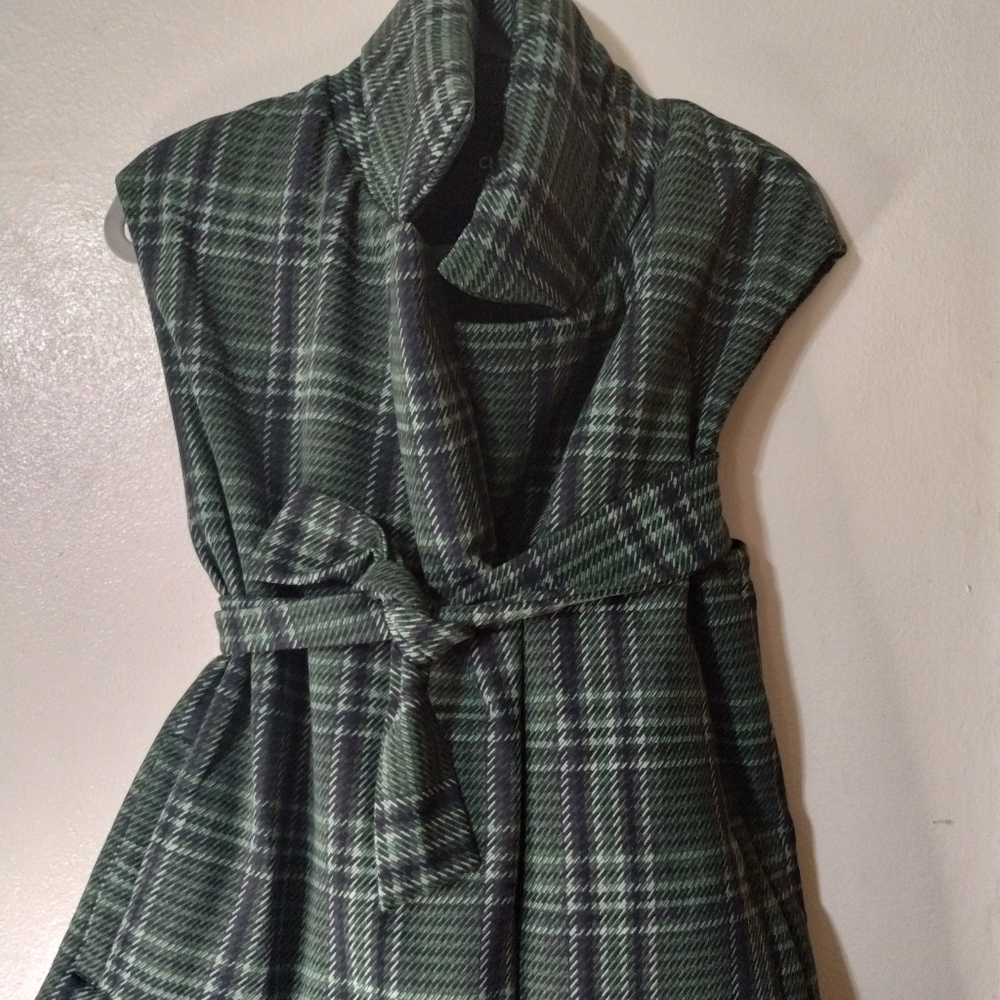 Chiara boni quilted green puffer vest size small